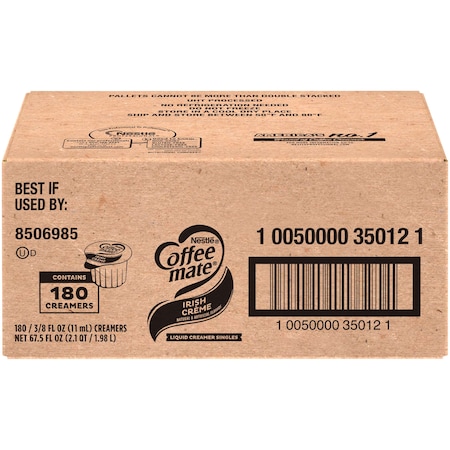 Coffee Mate Coffee-Mate Irish Crme Single Serve Liquid Creamer .375 oz., PK180 10050000350121